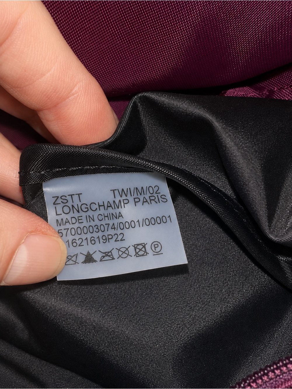NWOT Longchamp Le Pliage Club S Plum Burgundy Top Handle Bag - Picture 8 of 14
